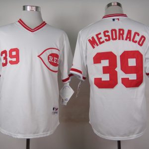 MLB Cincinnati Reds #39 Mesoraco White Pullover 1990 Jersey