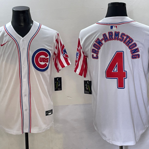 Men's Chicago Cubs #4 Pete Crow-Armstrong White Stitched Baseball Jersey