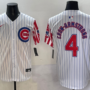 Men's Chicago Cubs #4 Pete Crow-Armstrong White Stitched Baseball Jersey
