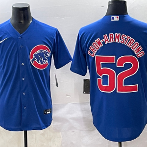 Men's Chicago Cubs #52 Pete Crow-Armstrong Blue Nike Game Jersey