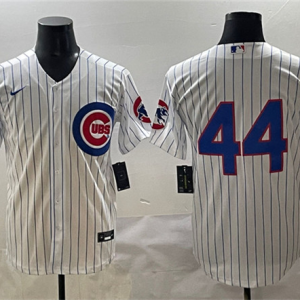 Men's Chicago Cubs #44 Anthony Rizzo White Cool Base Stitched Baseball Jersey