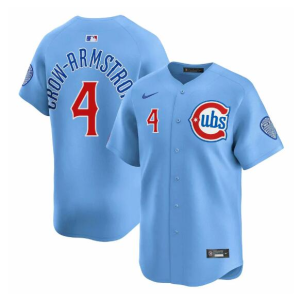 Men's Chicago Cubs #4 Pete Crow-Armstrong Blue 2024/25 2nd Alternate Jersey