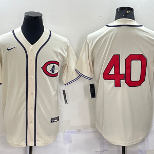 MLB Chicago Cubs #40 Willson Contreras  Cream 2022 Field Of Dreams Jersey