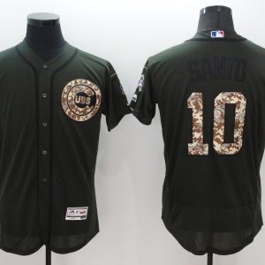 MLB Chicago Cubs MLB Chicago Cubs #10 Ron Santo Green Flexbase Elite Jersey
