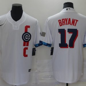 MLB Chicago Cubs #17 Bryant 2021 White All-Star Jersey