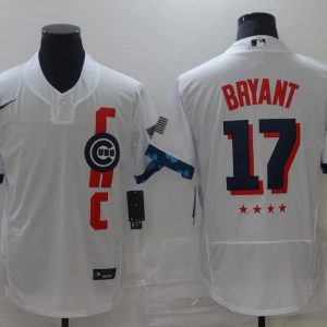 MLB Chicago Cubs #17 Kris Bryant 2021 White All-Star Flex Base Elite Jersey