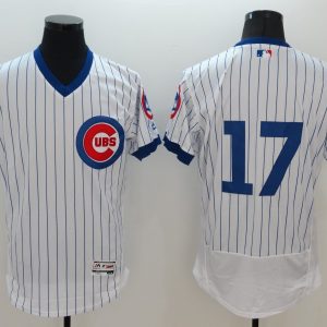 MLB Chicago Cubs #17 Bryant White Flex Base Elite Jersey