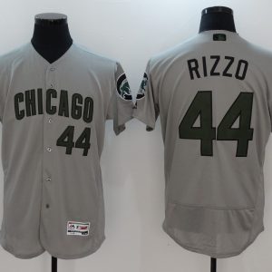 MLB Chicago Cubs #44 Anthony Rizzo Grey Flexbase Elite Jersey