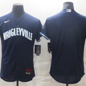 MLB Chicago Cubs Blank 2021 Navy City Connect Flex Base Elite Jersey
