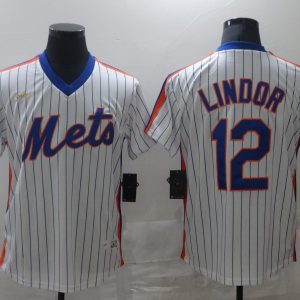 MLB Chicago Cubs #12 Lindor White White Game Nike Jersey