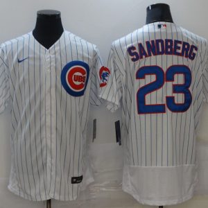 MLB Chicago Cubs #23 Sandberg White Flex Base Elite Jersey