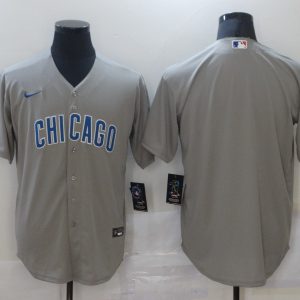 MLB Chicago Cubs Blank Grey Game Nike Jersey