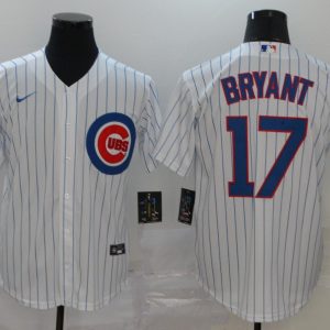 Copy MLB Chicago Cubs #17 Bryant White Game Nike Jersey