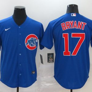 MLB Chicago Cubs #17 Bryant Blue Game Nike Jersey