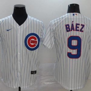 MLB Chicago Cubs #9 Javier Baez White Game Nike Jersey