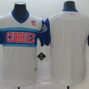 MLB Cubs Blank Gray 2019 MLB Little League Classic Team Men Jersey