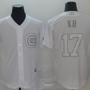 MLB Cubs #17 Kris Bryant KB White 2019 Players Weekend Player Men Jersey