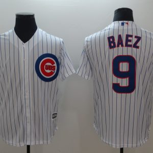 MLB Chicago Cubs #9 Beaz White Game Jersey