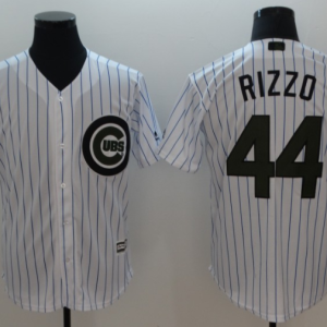 Men's Chicago Cubs #44 Anthony Rizzo White 2018 Memorial Day Cool Base Stitched