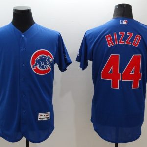 Majestic MLB Chicago Cubs #44 Rizzo Blue Elite Jerseys