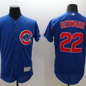 Majestic MLB Chicago Cubs #22 Heyward Blue Elite Jerseys