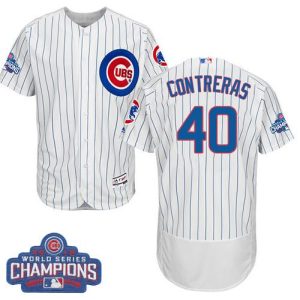 MLB Chicao Cubs #40 Willson Contreras White 2016 World Series Champions Jersey