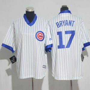 Majestics MLB Chicago Cubs #17 Bryant White Pullover Jersey