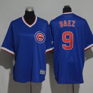 Majestics MLB Chicago Cubs #9 Beaz Blue Pullover Jersey