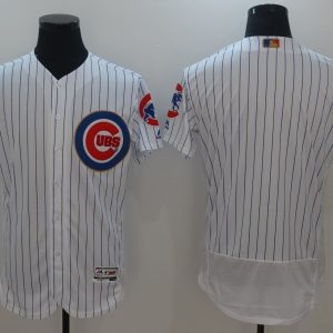 MLB Majestic Chicago Cubs Blank Gold Program White Flex Base Elite Jersey