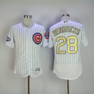 MLB Chicao Cubs #28 Hendricks White Gold Program Elite Jersey