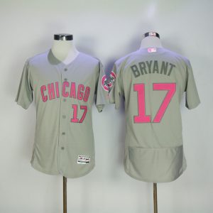 MLB Chicago Cubs #17 Bryant Grey Mothers Day Jersey
