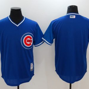 MLB Chicago Cubs Blank Nickname Blue Jersey