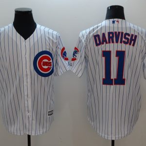MLB Chicago Cubs #11 Darvish White Game Jersey