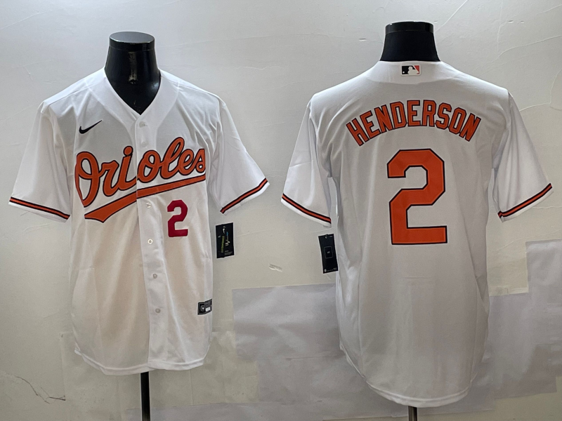 Men's Baltimore Orioles #2 Gunnar Henderson White Jersey
