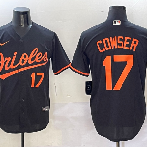 MLB Baltimore Orioles #17 Cowser Black Game Nike Jersey