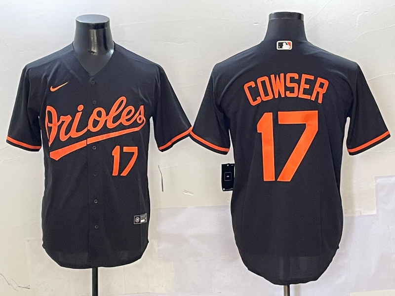 MLB Baltimore Orioles #17 Cowser Black Game Nike Jersey