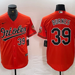 Men's Baltimore Orioles #39 Burnes Orange Jersey