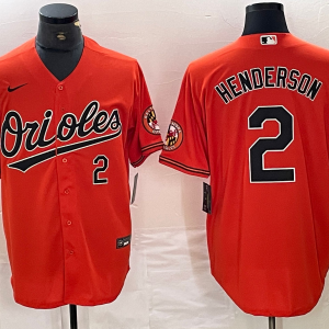 Men's Baltimore Orioles #2 Gunnar Henderson Orange Jersey