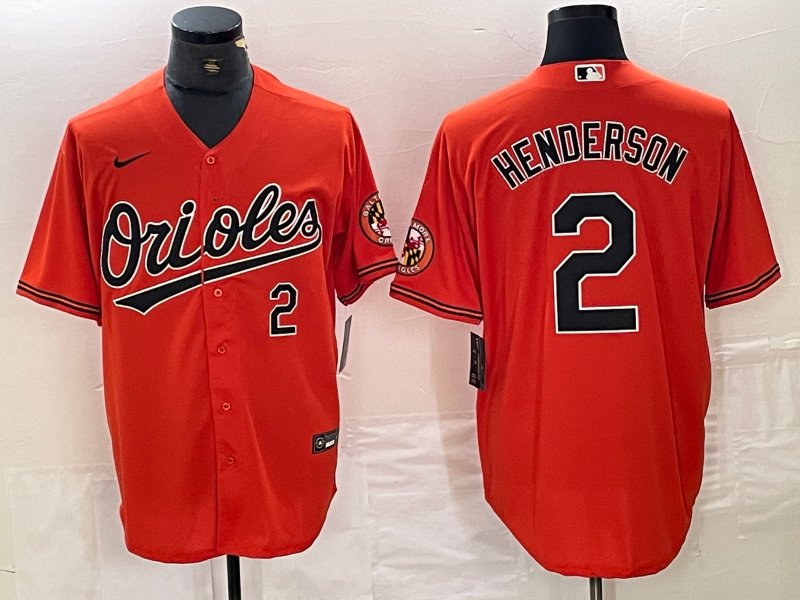 Men's Baltimore Orioles #2 Gunnar Henderson Orange Jersey