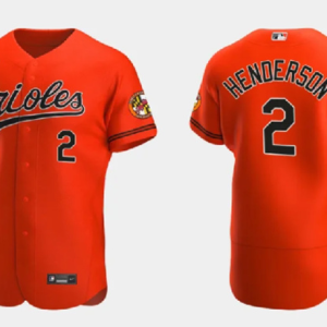 Men's Baltimore Orioles #2 Gunnar Henderson Orange Flex Base Elite Jersey