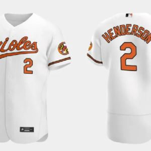 Men's Baltimore Orioles #2 Gunnar Henderson White Flex Base Elite Jersey