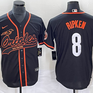 Men's Baltimore Orioles #8 Cal Ripken Jr. Black City Connect Jersey