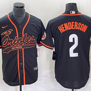 Men's Baltimore Orioles #2 Gunnar Henderson Black City Connect Jersey
