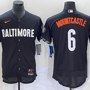 MLB Baltimore Orioles #6 Ryan Mountcastle Black 2023 City Connect Flex Base Elite Jersey