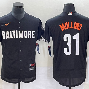 MLB Baltimore Orioles #31 Cedric Mullins Black 2023 City Connect Flex Base Elite Jersey