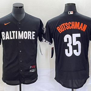 MLB Baltimore Orioles #35 Adley Rutschman Black 2023 City Connect Flex Base Elite Jersey