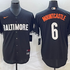 MLB Baltimore Orioles #6 Ryan Mountcastle Black 2023 City Connect Cool Base Stitched Jersey