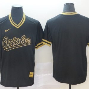 MLB Baltimore Blank Black Throwback Mens Jersey