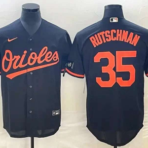 MLB Baltimore Orioles #35 Adley Rutschman Black Game Jersey