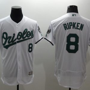 MLB Baltimore Orioles #8 Ripken White Elite Jersey
